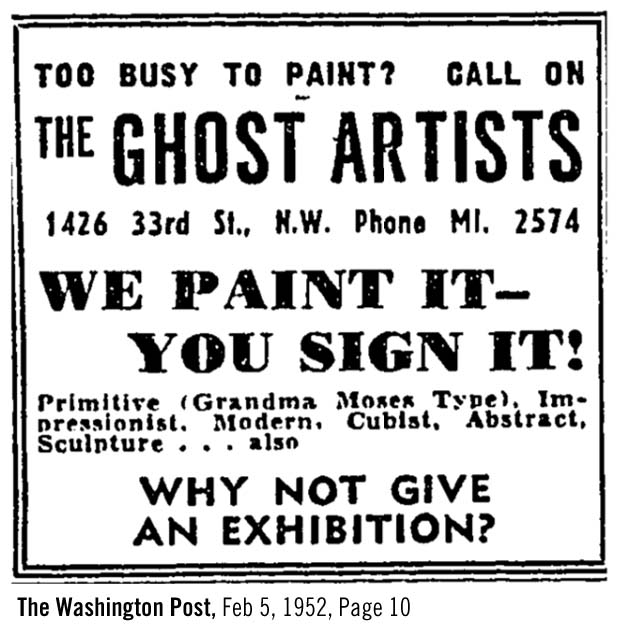 The Ghost Artists 1952 - why not an exhibition